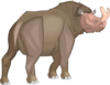 Brontotherium Side View Clip Art